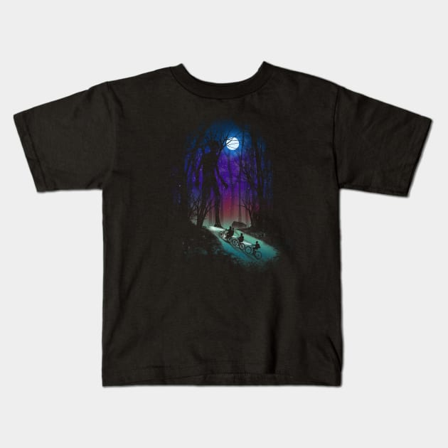 Stranger in the Woods Kids T-Shirt by DANDINGEROZZ